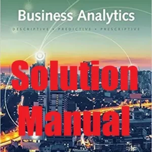 Jeffrey Camm Business Analytics 3rd Edition Solution Manual