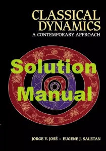 Solution Manual Classical Dynamics Jorge Jose and Eugene Saletan
