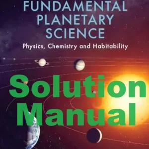 Solution Manual Fundamental Planetary Science Jack Lissauer Imke de Pater
