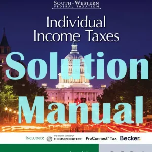 Solution Manual South-Western Federal Taxation Individual Income Taxe 47th Edition Young Nellen