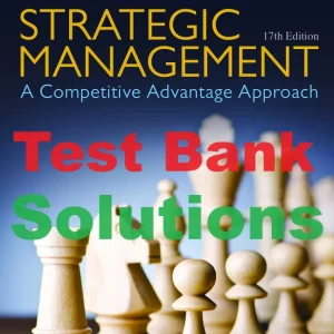 Test Bank for Strategic Management 17th Edition Fred David Forest David