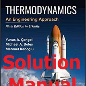 Cengel Thermodynamics 9th SI Edition Solutions Manual