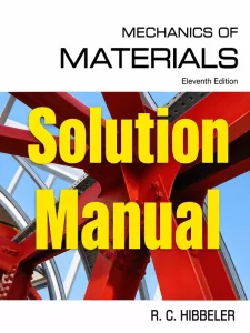 Download Solution Manual for Mechanics of Materials by Russell Hibbeler 11th Edition