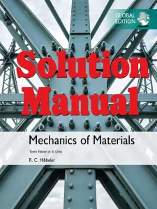 Download Solution Manual for Mechanics of Materials by Russell Hibbeler SI Units 10th Global Edition