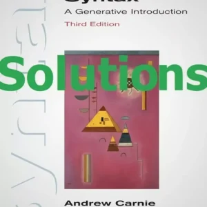 Download Solution Manual for Syntax by Andrew Carnie 3rd edition