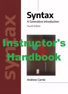 Solution Manual for Syntax by Andrew Carnie 4th edition