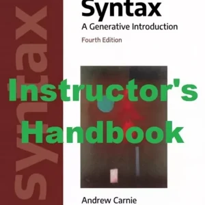 Solution Manual for Syntax by Andrew Carnie