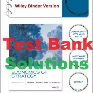 Test Bank and Solution Manual for Economics of Strategy 7th Edition David Besanko David Dranove