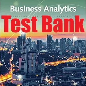 Test Bank Business Analytics 3rd Edition Jeffrey Camm James Cochran