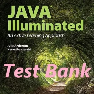 Test Bank for Java Illuminated 6th edition Julie Anderson & Hervé Franceschi