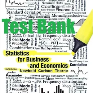 Test Bank Statistics for Business and Economics 8th Edition William Carlson Betty Thorne Paul Newbold