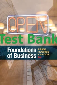 Test Bank for Foundations of Business by Pride and Hughes 6th Edition
